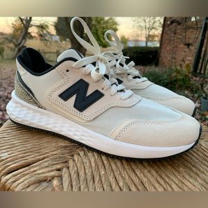 New Balance Cream with Black and White size 5